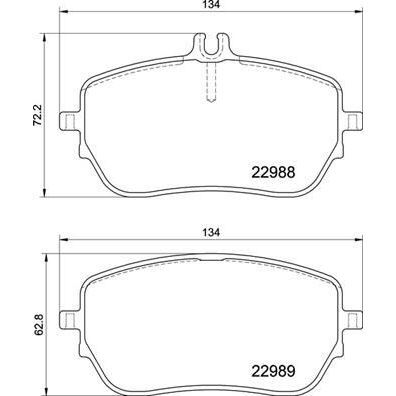 BREMBO ÖN FREN BALATASI. W176-177. (A0004206902)