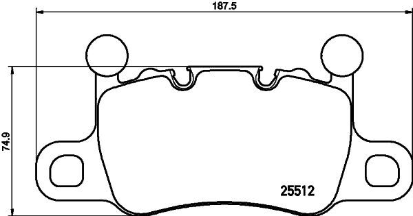 HELLA PAGID ARKA BALATA PANAMERA 16> (971698451B)