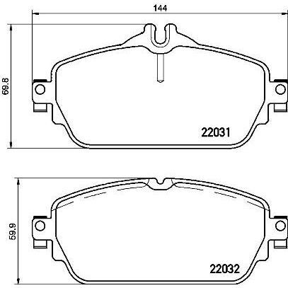 BREMBO ÖN FREN BALATASI. W205-213-238. (A0004208700)