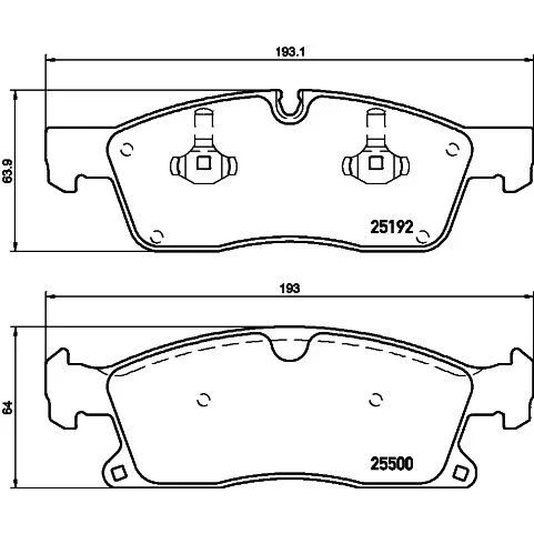 BREMBO ÖN FREN BALATASI. W166-292. 4 MATIC. (A0004209600)