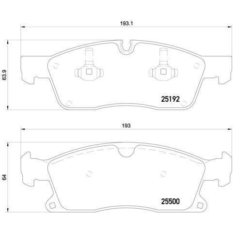 BREMBO ÖN FREN BALATASI. W166-292. 4 MATIC. (A0004209600)