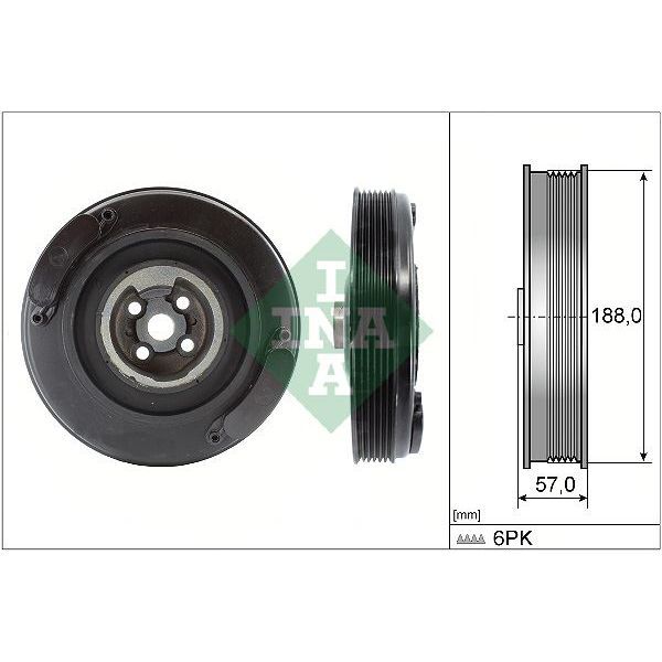 INA KRANK KASNAĞI T4/LT/CRAFTER AJA/AAB/ACV/ANJ/AVR/BJK/BJM 2,4 D/2,5 TDI 91> (074105251N)