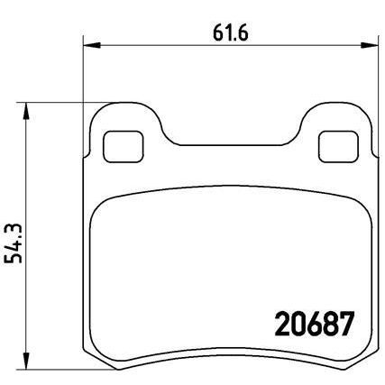 BREMBO ARKA FREN BALATASI. W124. (A0004209820)
