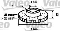 VALEO ARKA DİSK CRAFTER W906 ÇİFT TEKER 515 (X1) (A9064230112)