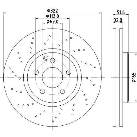BREMBO ÖN FREN DİSKİ. W218. CLS. 4 MATIC. (A0004211812)