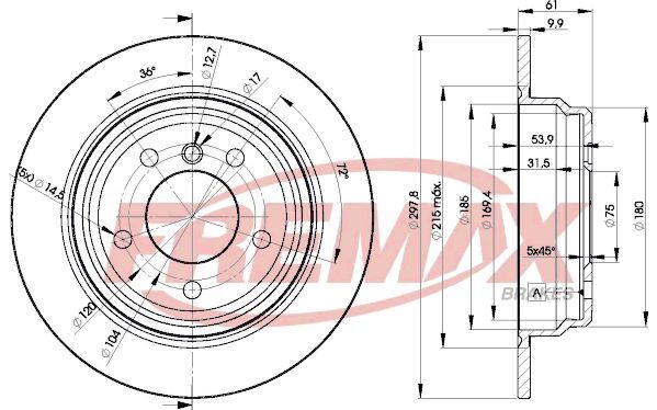 FREMAX ARKA FREN DİSKİ. E39. 520-523… (34216767049)