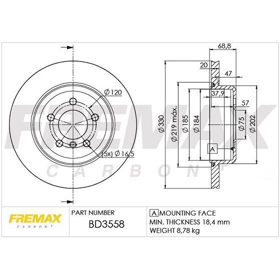 FREMAX ARKA FREN DİSKİ. F10… (34216775287)
