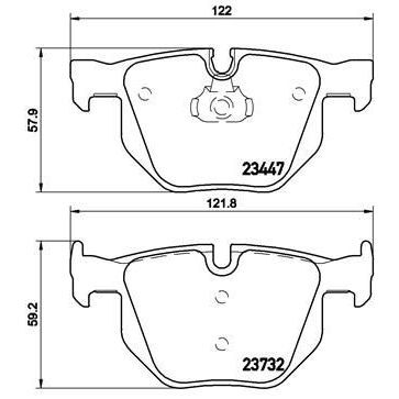 BREMBO FREN BALATASI ARKA E70/X6 3.0D/3.0D (34216776937)