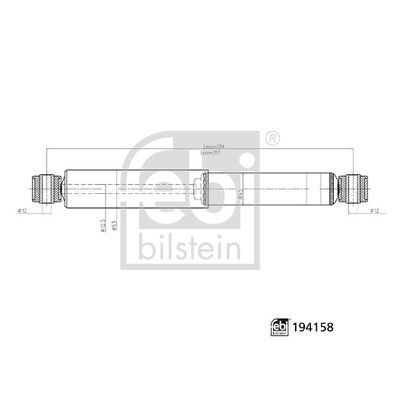 FEBI AMORTİSÖR ARKA SAĞ/SOL AMAROK 10> (2H0513029J)