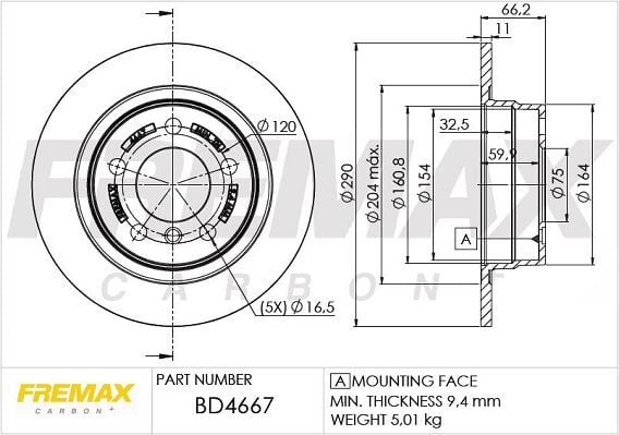 FREMAX ARKA FREN DİSKİ. F20-F22. 116İ... (34216792225)