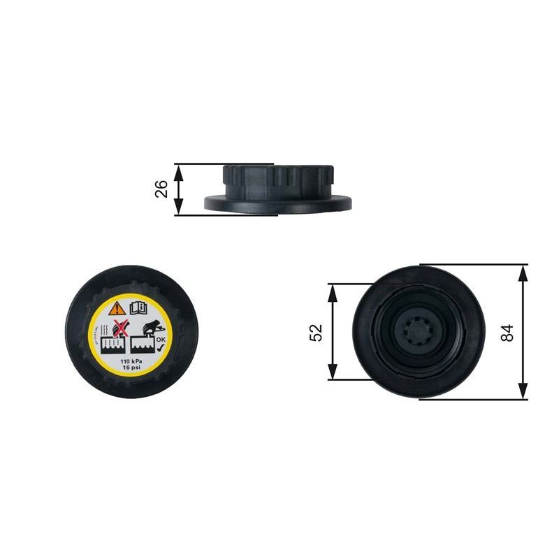 GATES RADYATÖR YEDEK SU DEPO KAPAĞI (PCD500030)