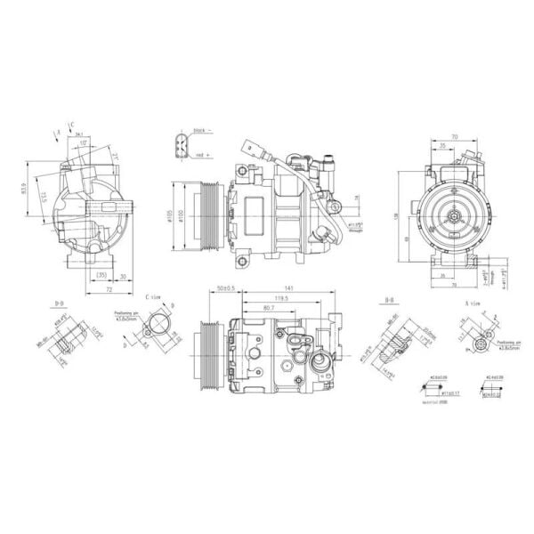 DENSO KLİMA KOMPRESÖRÜ TRANSPORTER (7E0820803P)