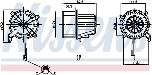 NISSENS KALORİFER MOTORU ARKA W447 (A0008304901)