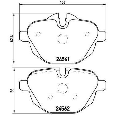 BREMBO FREN BALATASI ARKA F10/F25 (34216796741)