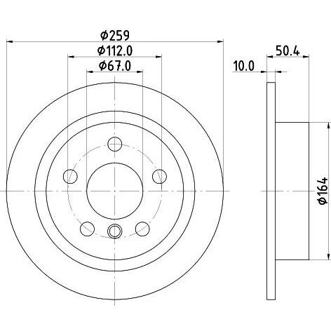 OPTIMAL ARKA FREN DİSKİ. F55-F56-F57. (34216799383)