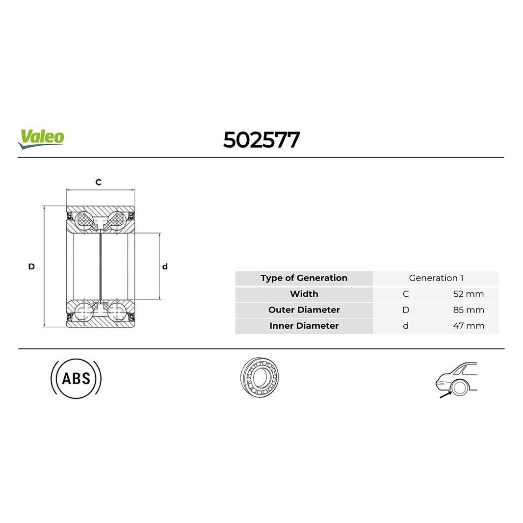 VALEO AKS BİLYA PANAMERA ÖN/ARKA (99905305701)