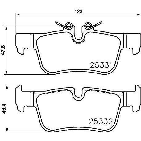 BREMBO FREN BALATASI ARKA F40/F45/F48 (34216859917)