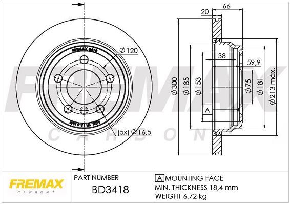 FREMAX ARKA FREN DİSKİ. F30-XD... (34216864900)