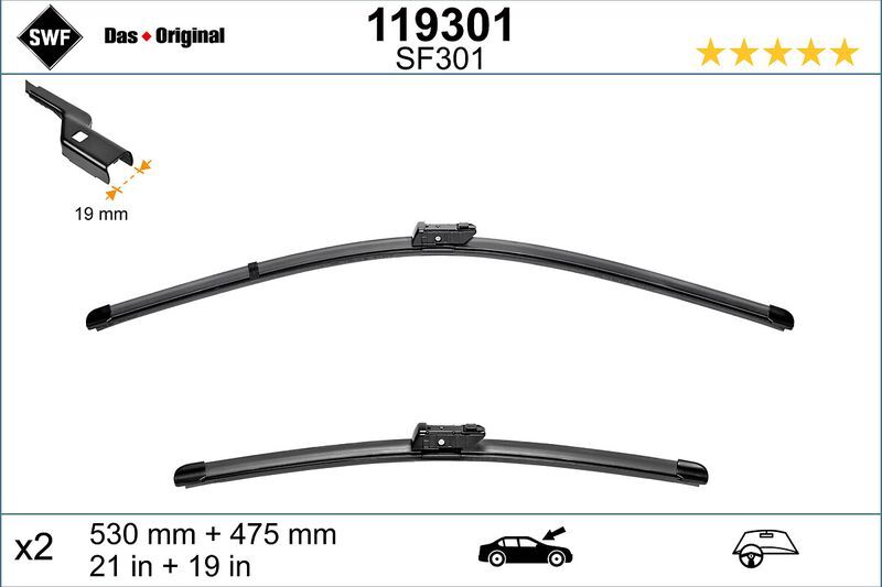 SWF SİLECEK TKM (530+475 MM) POLO IBIZA 04> (6Q1955425C)