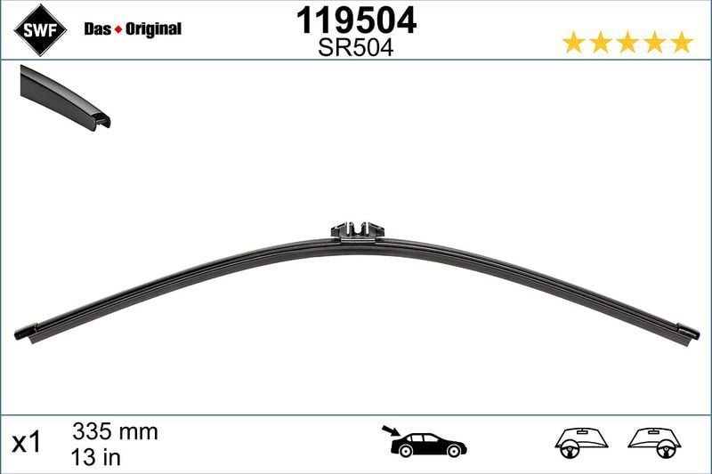 SWF SİLECEK (335 MM) GOLF V POLO ARKA (1K9955427)