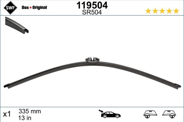 SWF SİLECEK (335 MM) GOLF V POLO ARKA (1K9955427)
