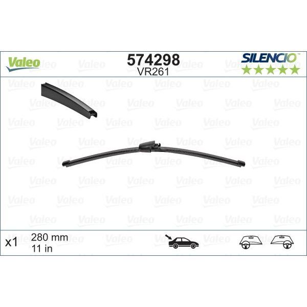 VALEO VALEO SILENCIO X-TRM FLAT BLADE VM261 (X1) (280 MM) (ARKA) VW PASSAT 6 VARIANT (05 - ) POLO 5 TDI/ GTI LTD EDITION (03/07- 08/09)