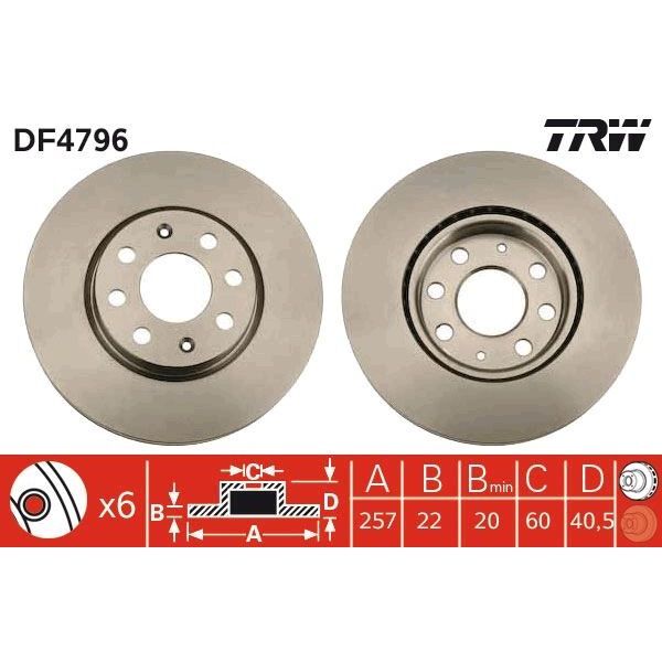 TRW FREN DİSKİ (DF4796)