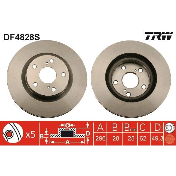 TRW FREN DİSKİ (DF4828S)