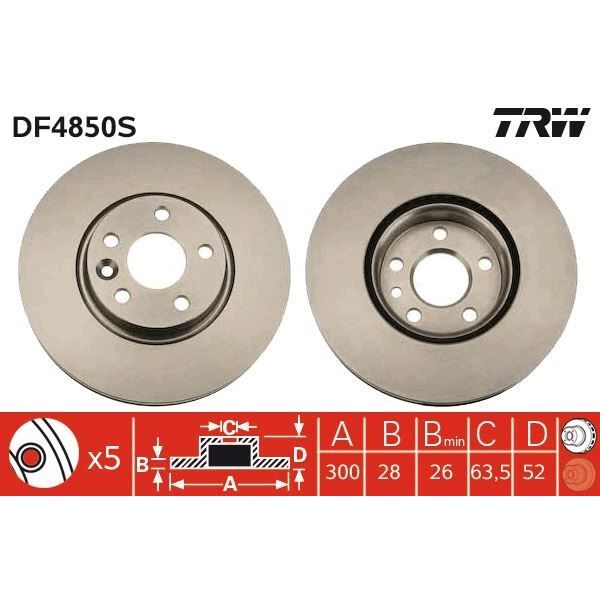 TRW FREN DİSKİ (DF4850S)