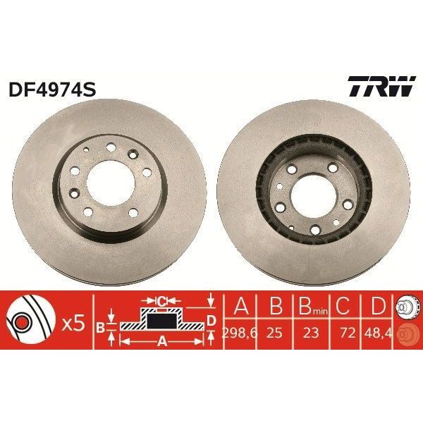 TRW FREN DİSKİ (DF4974S)