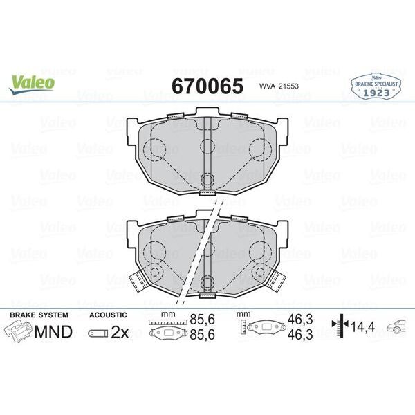 VALEO FREN BALATASI ARKA CERATO (583021MA00)