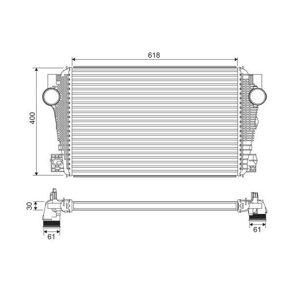 VALEO TURBO RADYATÖRÜ AMAROK/CNEA/CSHA 2.0 TDI 10> (2H0145804C)