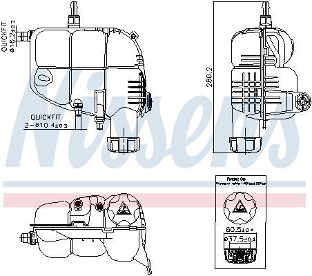 NISSENS RADYATÖR YEDEK SU DEPOSU F39/F40/F45/F46/F48/F55/F56/F60 (17138687503)