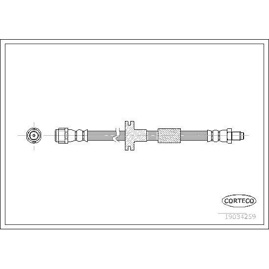 CORTECO ÖN FREN HORTUMU. W140-202. ( 50 CM ) (A2024200148)
