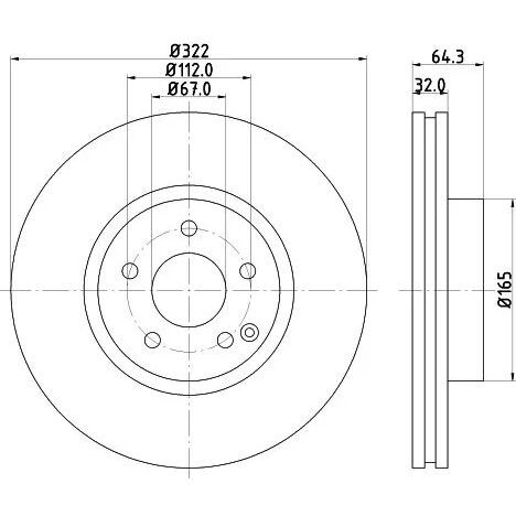 FREMAX ÖN FREN DİSKİ. W204-W207-W212. 2007-> (A2044210812)