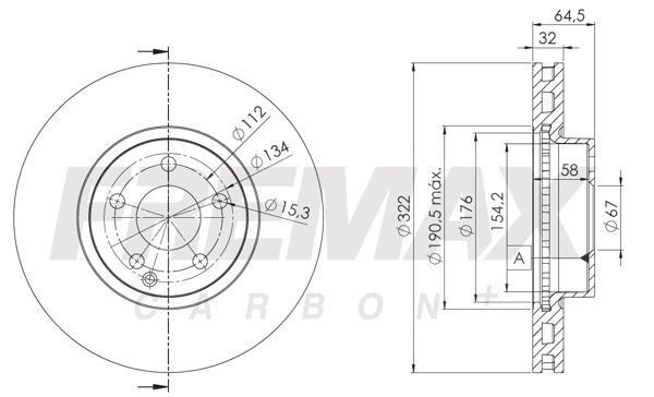 FREMAX ÖN FREN DİSKİ. W204-W207-W212. 2007-> (A2044210812)