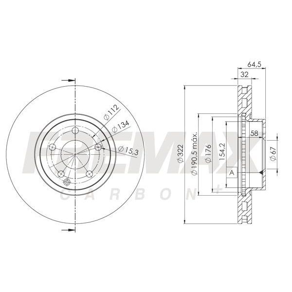FREMAX ÖN FREN DİSKİ. W204-W207-W212. 2007-> (A2044210812)