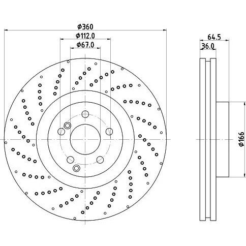 BREMBO FREN DİSKİ ÖN W204/W205/W212 (A2044211212)