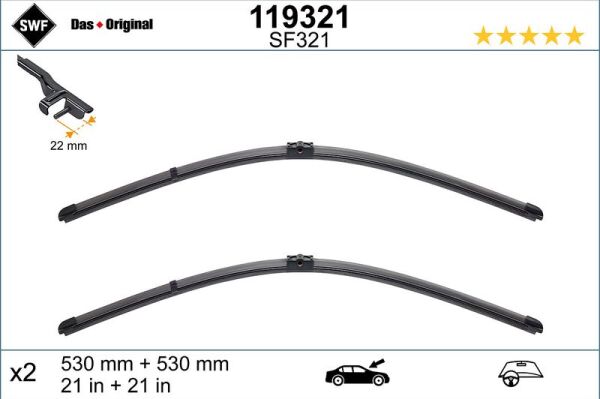 SWF SİLECEK TKM (530+530 MM)PASSAT 01>05 (3B0998002A)