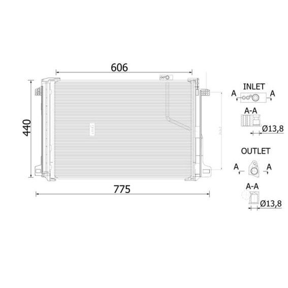 BEHR KLİMA RADYATÖRÜ W204/W212 (A2045000654)