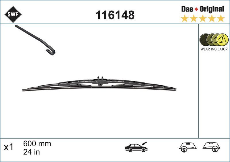 SWF SİLECEK, (600 MM) BMW 5 SERISI, MERCEDES SPRINTER (ST), VW LT(YT) (A0018201545)