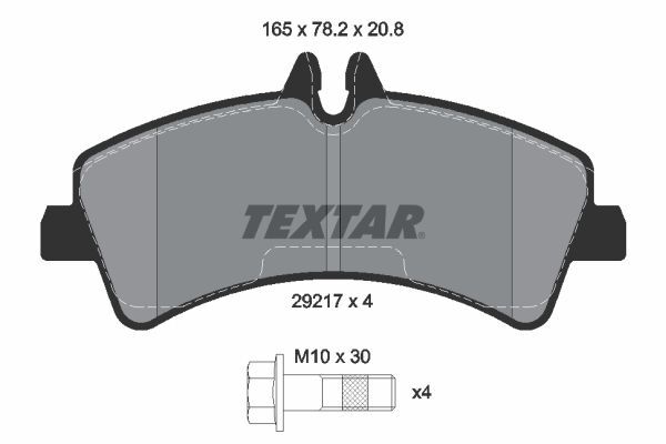 TEXTAR ARKA FREN BALATASI. W906. SPRINTER-CRAFTER. [WVA29217] (A0054207420)