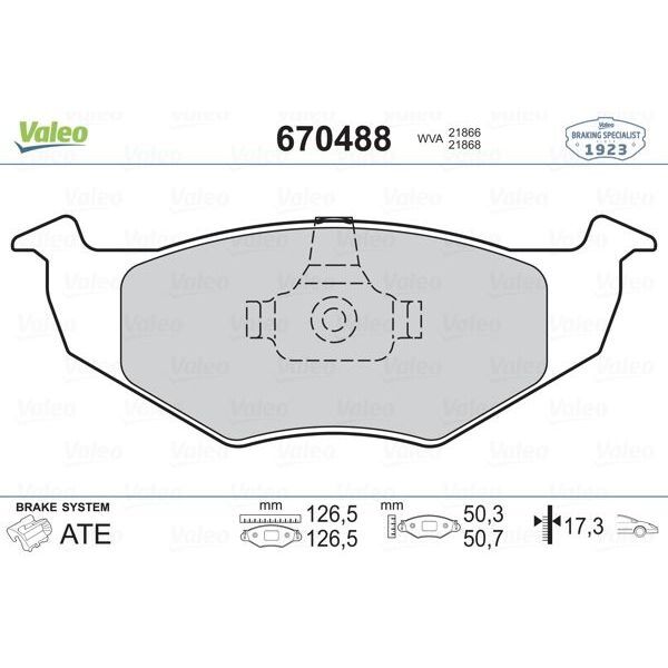 VALEO FREN BALATASI ÖN POLO (6N0698151C)