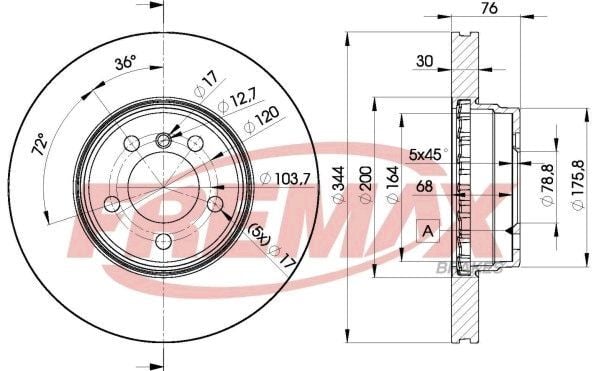 FREMAX ÖN FREN DİSKİ. R.ROVER SPORT. III 3.0. TD6. (SDB000200)