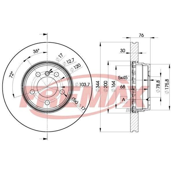 FREMAX ÖN FREN DİSKİ. R.ROVER SPORT. III 3.0. TD6. (SDB000200)
