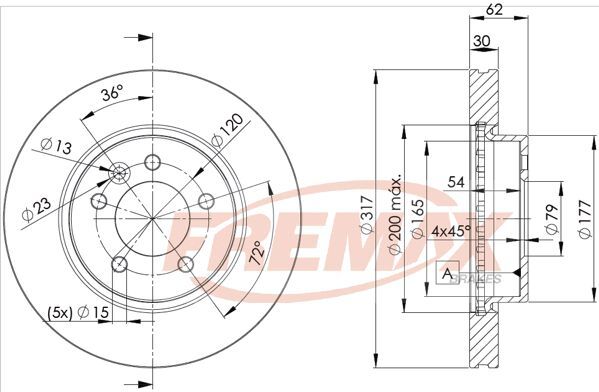 FREMAX ÖN FREN DİSKİ. R.ROVER SPORT-DİSCOVERY. III-IV 2.7. (SDB000602)