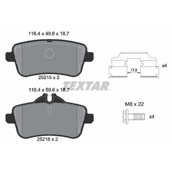 TEXTAR FREN BALATASI (A0064204020)