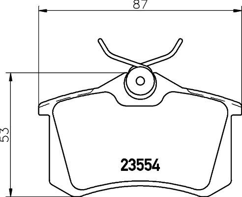 HELLA PAGID ARKA FREN BALATASI. BORA-CADDY-GOLF-JETTA-PASSAT-POLO-VENTO. N3. 172 MM. (1J0698451)