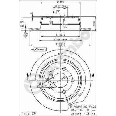 BREMBO ARKA FREN DİSKİ. W638. 1996-03. (A6384230112)