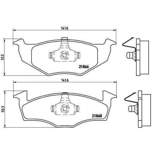 BREMBO ÖN FREN BALATASI. (15,3 MM) GOLF 92> (1H0698151B)